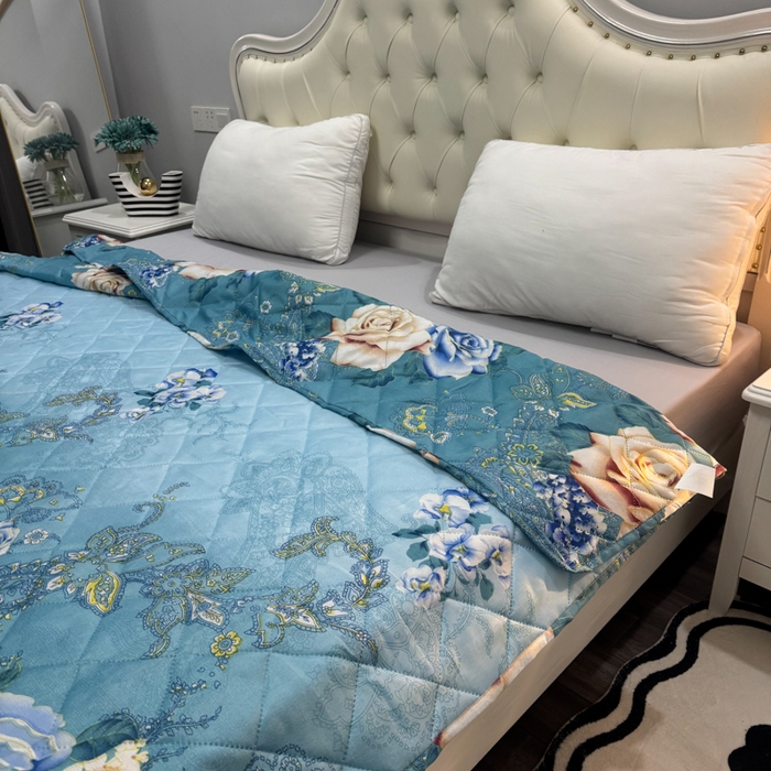 91家纺网 家纺一手货源 找家纺 被多多被业 2026新款磨毛印花夏被夏凉被空调被 爱丽丝-兰 开版