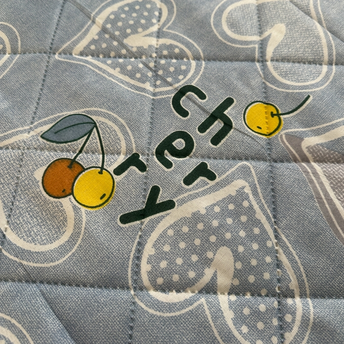 91家纺网 家纺一手货源 找家纺 被多多被业 2026新款磨毛印花夏被夏凉被空调被 爱心-浅蓝