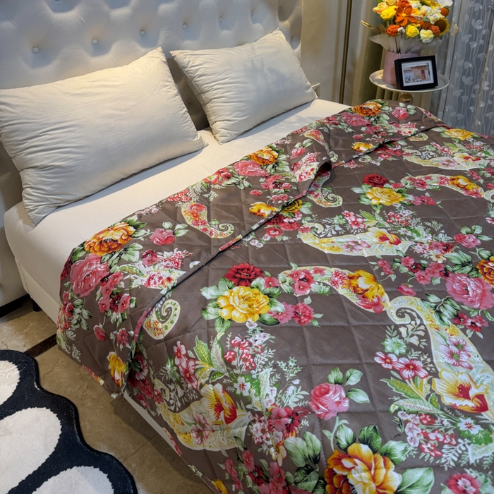 91家纺网 家纺一手货源 找家纺 被多多被业 2026新款磨毛印花夏被夏凉被空调被 繁华语梦