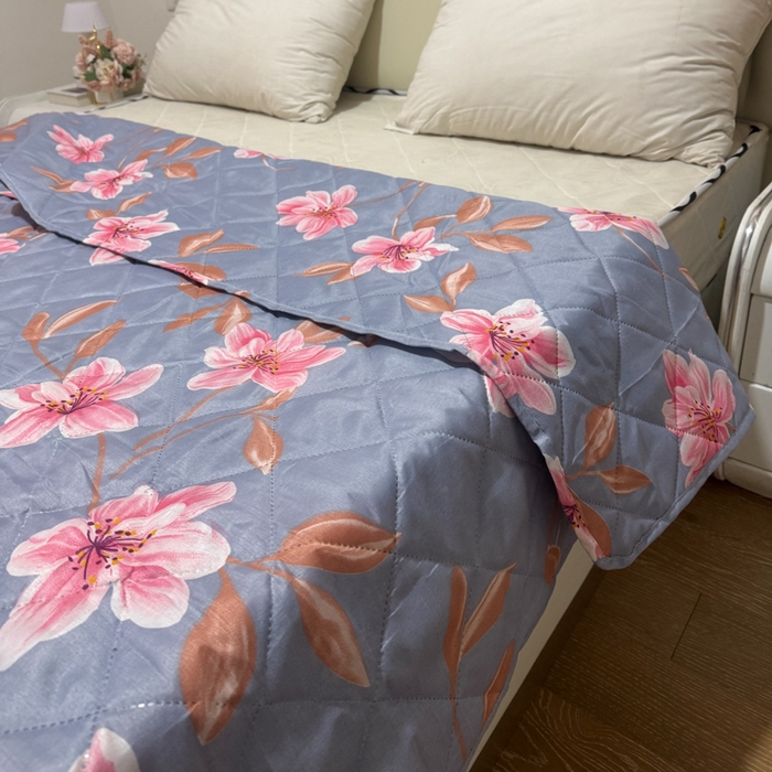 91家纺网 家纺一手货源 找家纺 被多多被业 2026新款磨毛印花夏被夏凉被空调被 粉雾兰