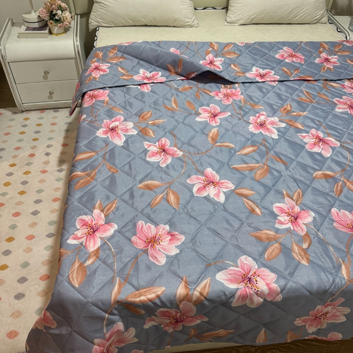 91家纺网 家纺一手货源 找家纺 被多多被业 2026新款磨毛印花夏被夏凉被空调被 粉雾兰