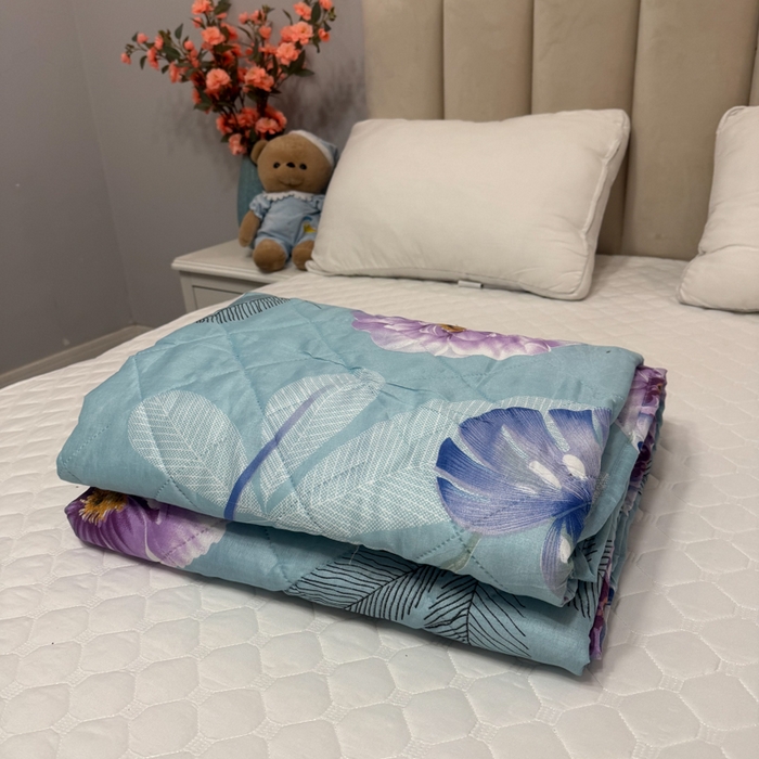 91家纺网 家纺一手货源 找家纺 被多多被业 2026新款磨毛印花夏被夏凉被空调被 荷语