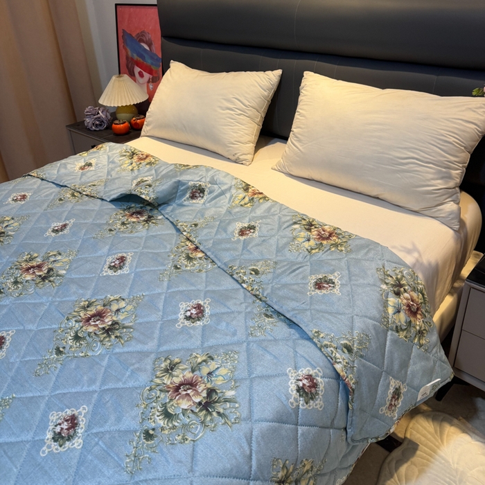 91家纺网 家纺一手货源 找家纺 被多多被业 2026新款磨毛印花夏被夏凉被空调被 花序