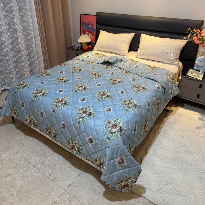 91家纺网 家纺一手货源 找家纺 被多多被业 2026新款磨毛印花夏被夏凉被空调被 花序