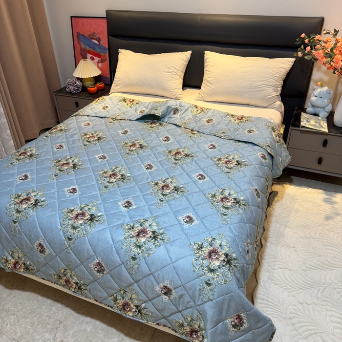 91家纺网 家纺一手货源 找家纺 被多多被业 2026新款磨毛印花夏被夏凉被空调被 花序