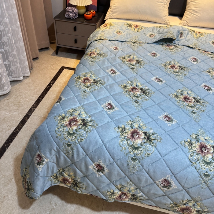 91家纺网 家纺一手货源 找家纺 被多多被业 2026新款磨毛印花夏被夏凉被空调被 花序