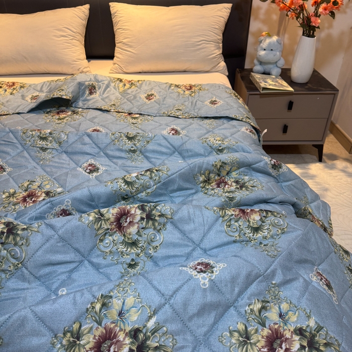 91家纺网 家纺一手货源 找家纺 被多多被业 2026新款磨毛印花夏被夏凉被空调被 花序