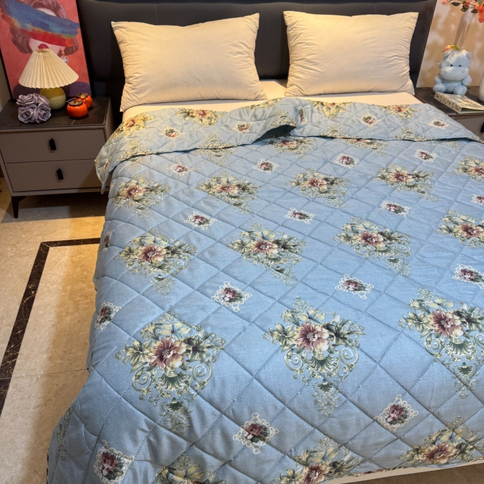 91家纺网 家纺一手货源 找家纺 被多多被业 2026新款磨毛印花夏被夏凉被空调被 花序