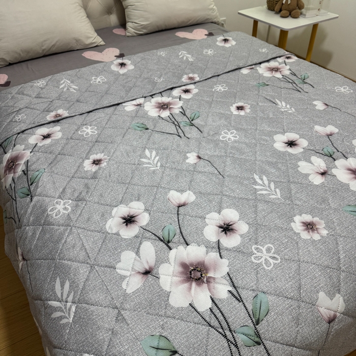 91家纺网 家纺一手货源 找家纺 被多多被业 2026新款磨毛印花夏被夏凉被空调被 晚棠