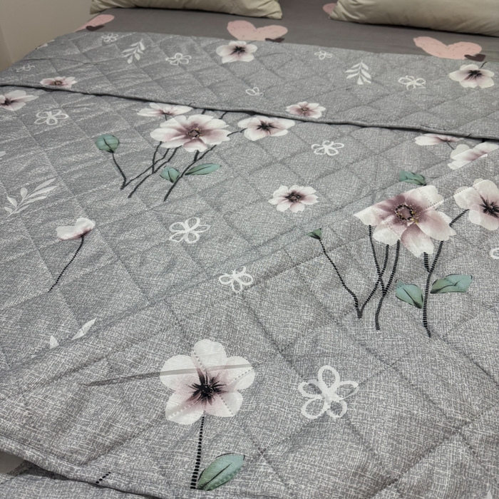 91家纺网 家纺一手货源 找家纺 被多多被业 2026新款磨毛印花夏被夏凉被空调被 晚棠