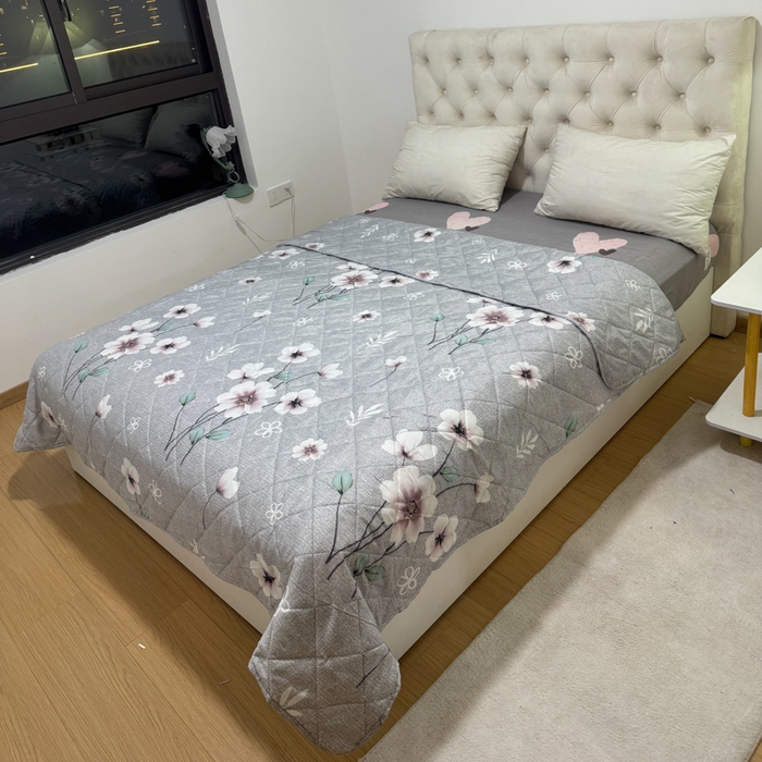 91家纺网 家纺一手货源 找家纺 被多多被业 2026新款磨毛印花夏被夏凉被空调被 晚棠