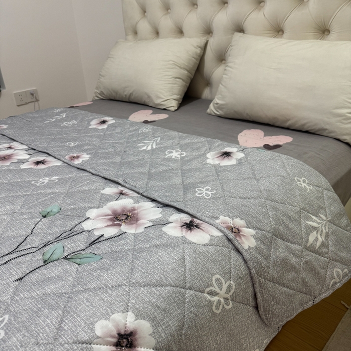 91家纺网 家纺一手货源 找家纺 被多多被业 2026新款磨毛印花夏被夏凉被空调被 晚棠