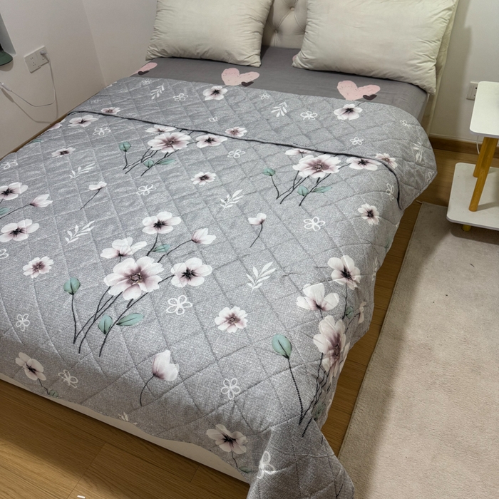 91家纺网 家纺一手货源 找家纺 被多多被业 2026新款磨毛印花夏被夏凉被空调被 晚棠