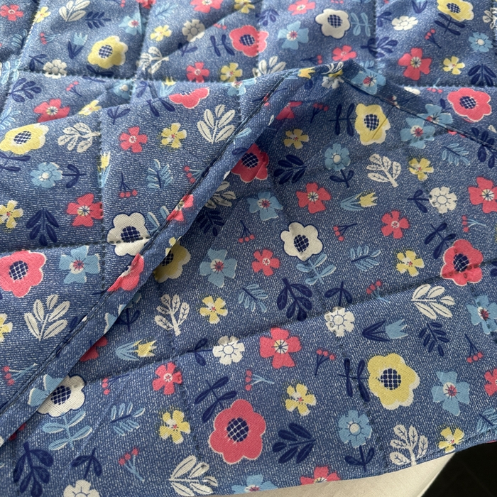 91家纺网 家纺一手货源 找家纺 被多多被业 2026新款磨毛印花夏被夏凉被空调被 小碎花-蓝