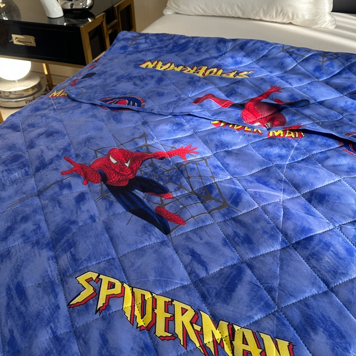 91家纺网 家纺一手货源 找家纺 被多多被业 2026新款磨毛印花夏被夏凉被空调被 蜘蛛侠