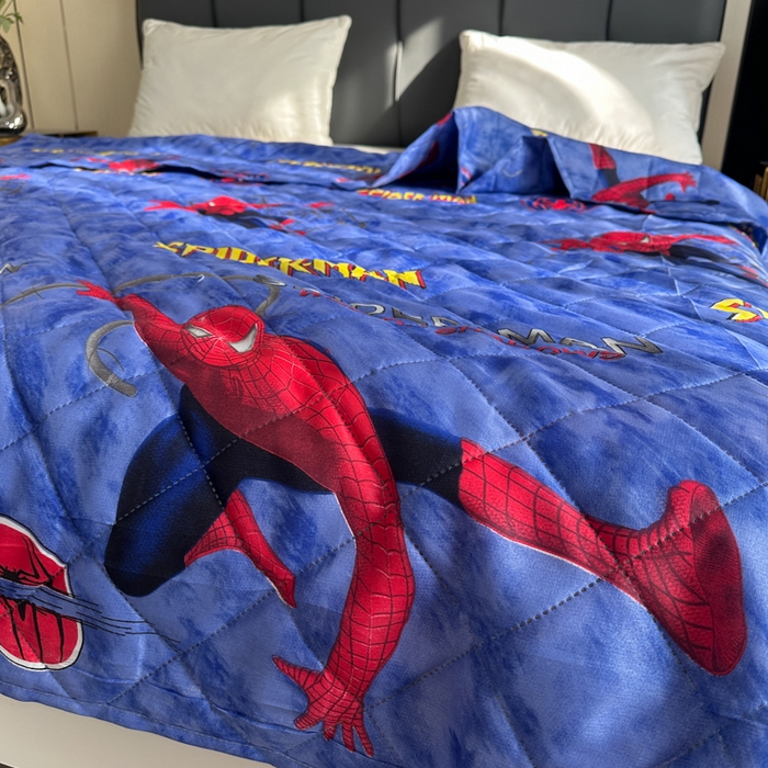 91家纺网 家纺一手货源 找家纺 被多多被业 2026新款磨毛印花夏被夏凉被空调被 蜘蛛侠