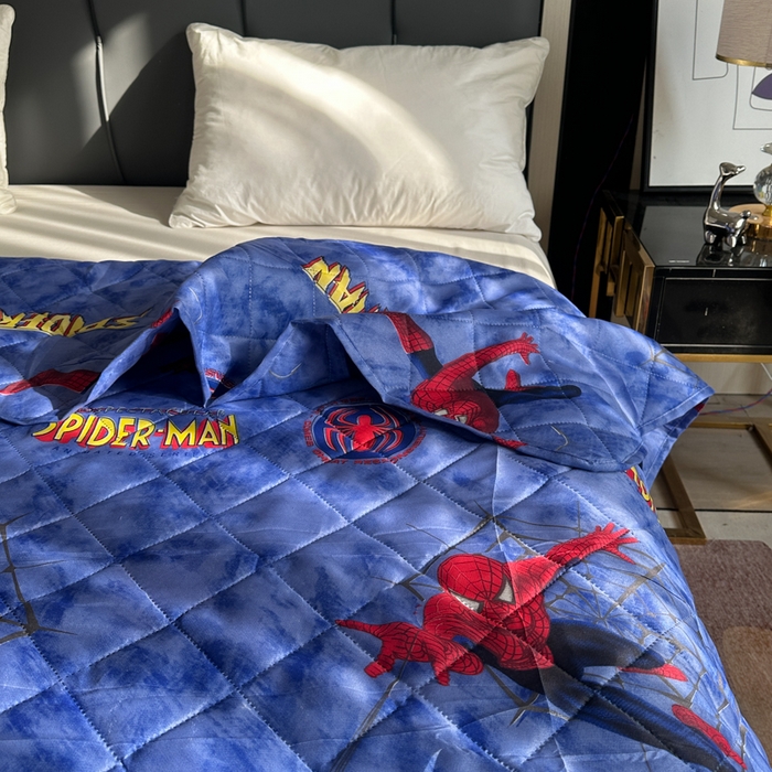 91家纺网 家纺一手货源 找家纺 被多多被业 2026新款磨毛印花夏被夏凉被空调被 蜘蛛侠