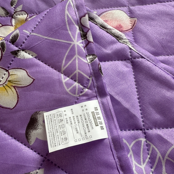 91家纺网 家纺一手货源 找家纺 被多多被业 2026新款磨毛印花夏被夏凉被空调被 紫色花海