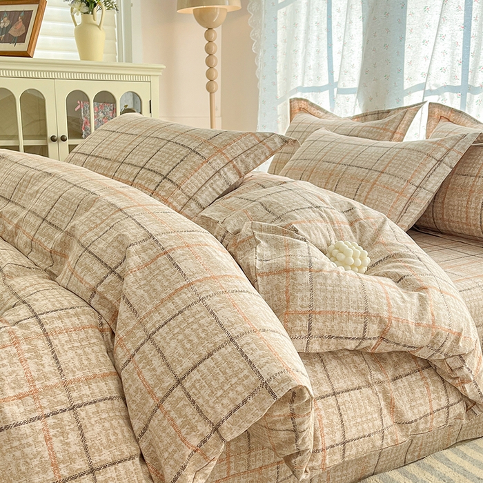 91家纺网 家纺一手货源 找家纺 帛美家纺 2026新款AA版全棉纯棉印花四件套 莫拉