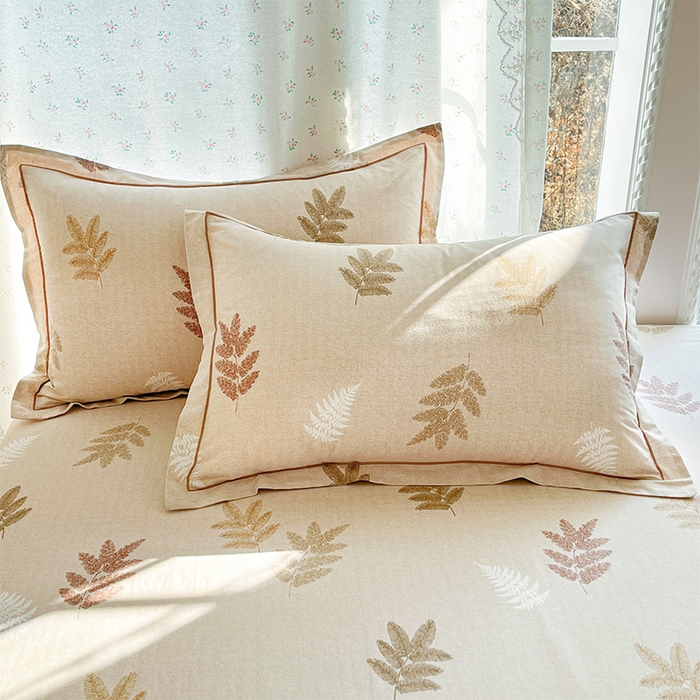 91家纺网 家纺一手货源 找家纺 帛美家纺 2026新款AA版全棉纯棉印花四件套 东方树叶