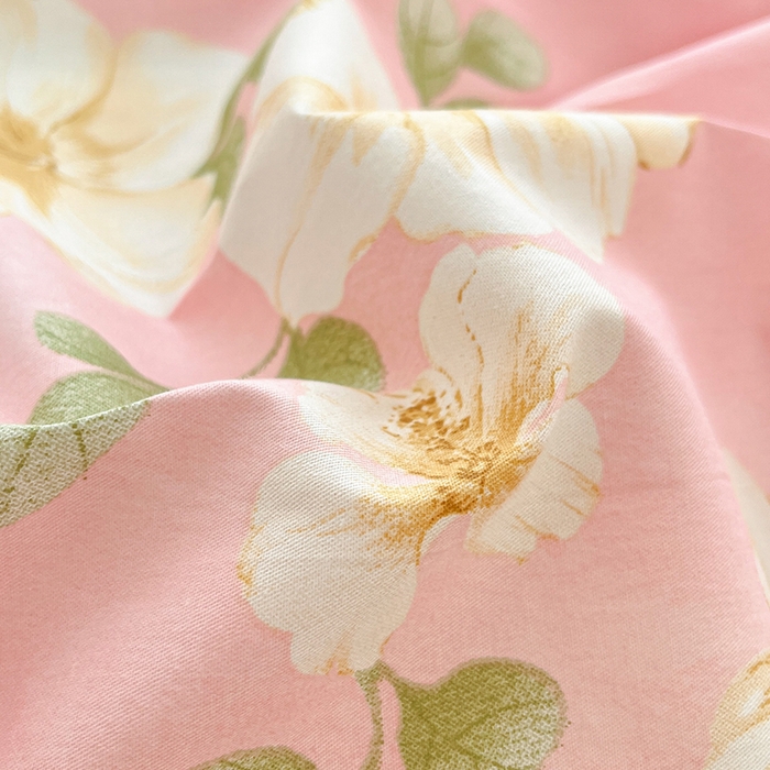 91家纺网 家纺一手货源 找家纺 帛美家纺 2026新款AA版全棉纯棉印花四件套 花夕