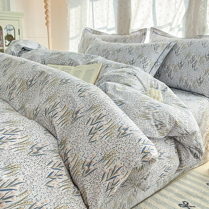 帛美家纺 2026新款AA版全棉纯棉印花四件套 绿野