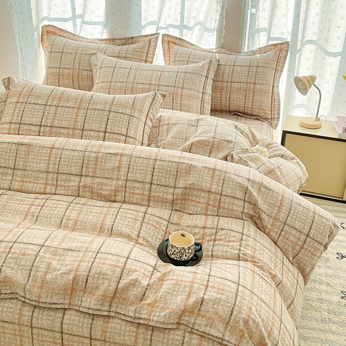 91家纺网 家纺一手货源 找家纺 帛美家纺 2026新款AA版全棉纯棉印花四件套 莫拉