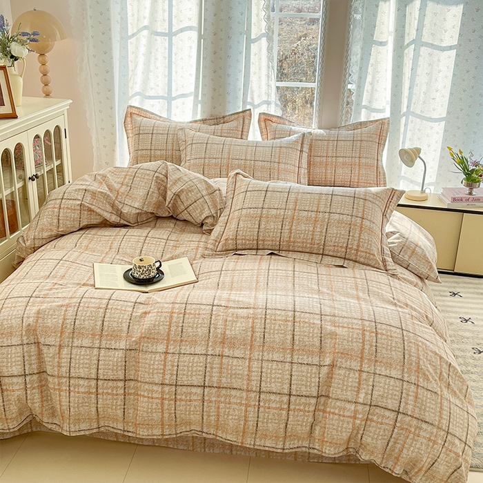 91家纺网 家纺一手货源 找家纺 帛美家纺 2026新款AA版全棉纯棉印花四件套 莫拉