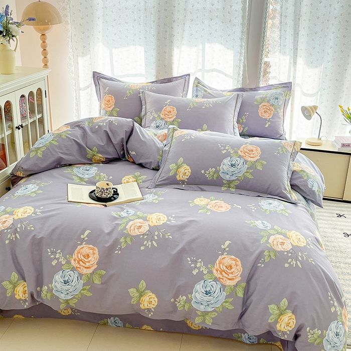 91家纺网 家纺一手货源 找家纺 帛美家纺 2026新款AA版全棉纯棉印花四件套 絮棠