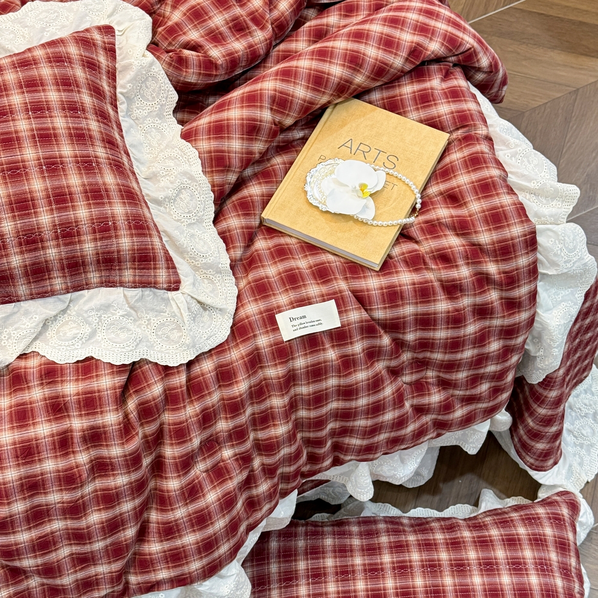 91家纺网 家纺一手货源 找家纺 （总）床盖工厂店 2026新款法式复古花边款新疆棉花床盖四件套