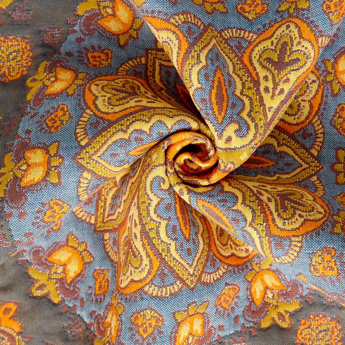 91家纺网 家纺一手货源 找家纺 朴尔家纺-毛巾被 2026新款全棉纯棉四层纱布色织提花宽边时尚枕巾系列 复古花园-黄 52x78cm一对