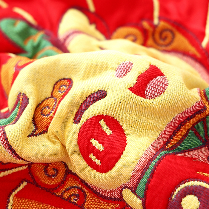 91家纺网 家纺一手货源 找家纺 朴尔家纺-毛巾被 2026新款全棉纯棉加厚八层纱布喜庆民族风婚庆系列枕巾单枕巾枕巾单件 年年有余