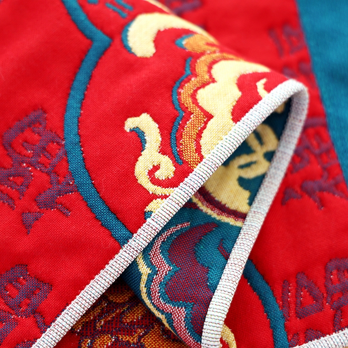 91家纺网 家纺一手货源 找家纺 朴尔家纺-毛巾被 2026新款全棉纯棉加厚八层纱布喜庆民族风婚庆系列枕巾单枕巾枕巾单件 新年大吉