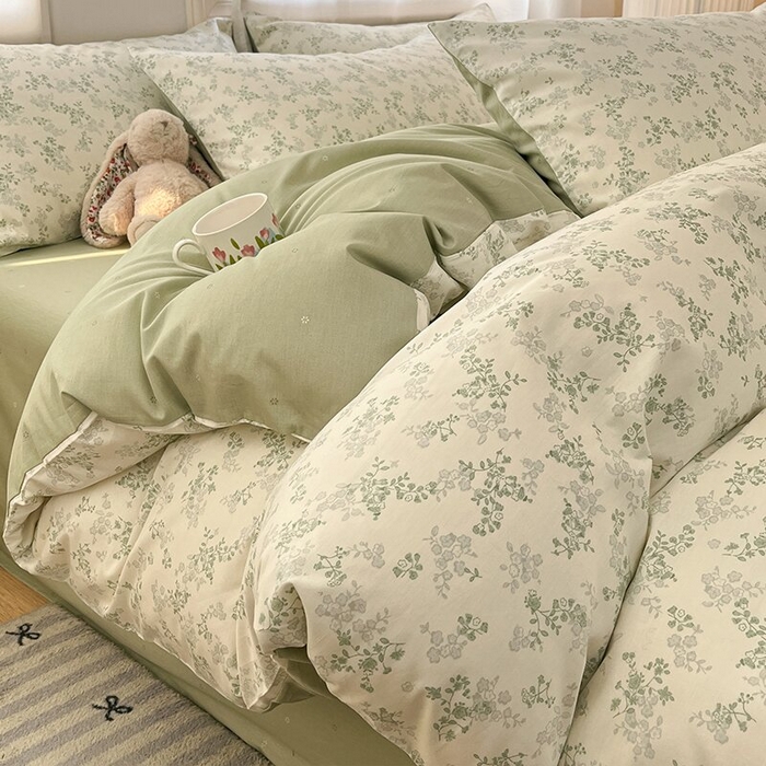 瑞莱 2026新款全棉印花13070花卉系列四件套 春风里