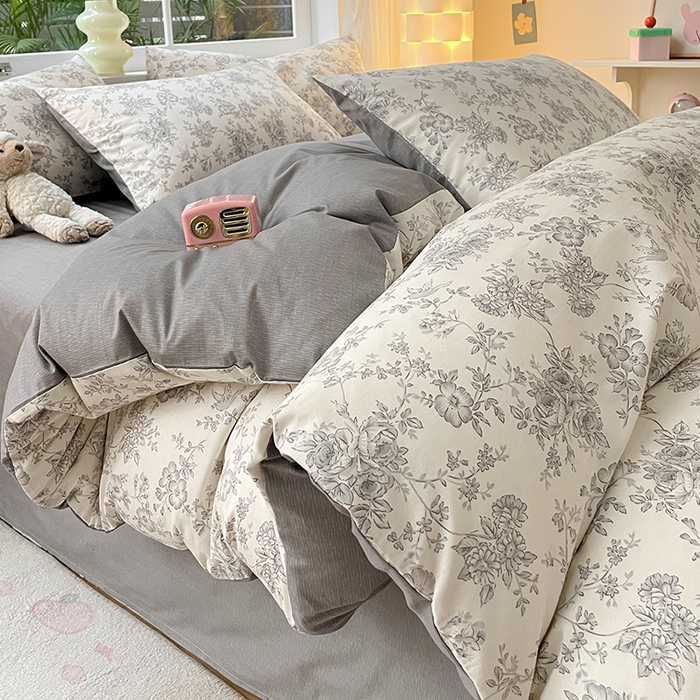 瑞莱 2026新款全棉印花13070花卉系列四件套 洛莉