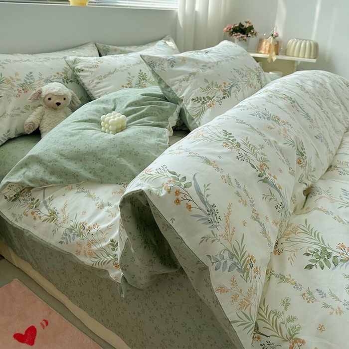 瑞莱 2026新款全棉印花13070花卉系列四件套 百草集 