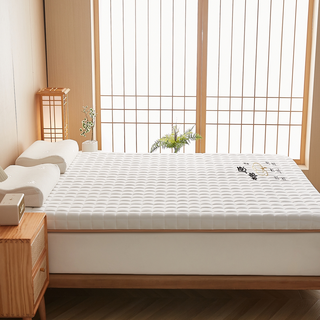 91家纺网 家纺一手货源 找家纺 月茶家纺 2026新款A类原棉新疆棉花床垫 原棉-米白