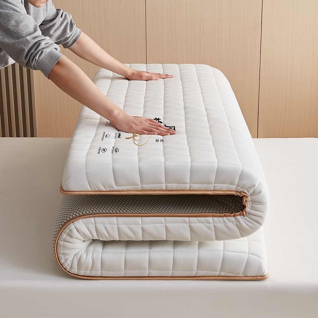 91家纺网 家纺一手货源 找家纺 （总）月茶家纺 2026新款A类原棉新疆棉花床垫