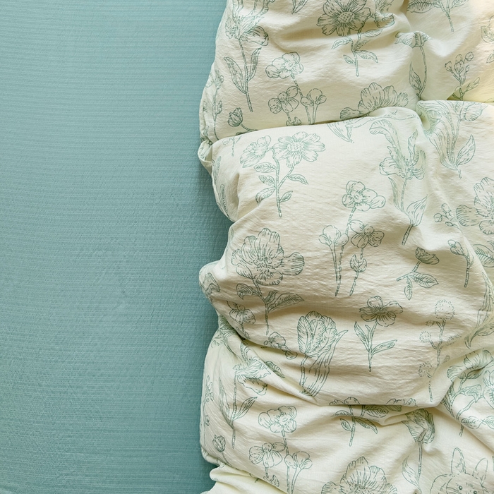 91家纺网 家纺一手货源 找家纺 优选 2026新款加厚云感棉双层纱四件套小碎花被套床单床笠款学生三件套新款直播爆款 海像森林