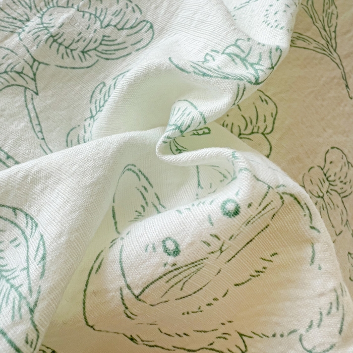 91家纺网 家纺一手货源 找家纺 优选 2026新款加厚云感棉双层纱四件套小碎花被套床单床笠款学生三件套新款直播爆款 海像森林