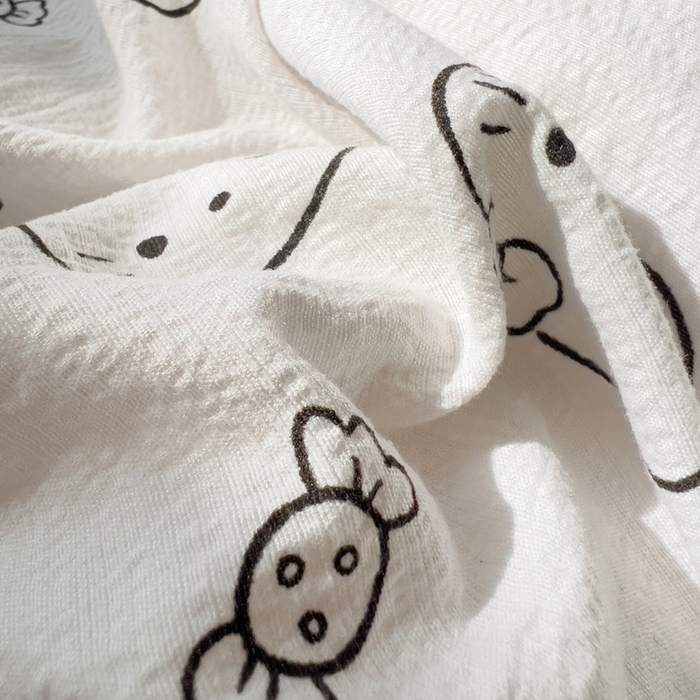 91家纺网 家纺一手货源 找家纺 优选 2026新款加厚云感棉双层纱四件套小碎花被套床单床笠款学生三件套新款直播爆款 猫咪恋人