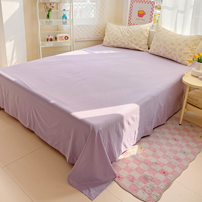 91家纺网 家纺一手货源 找家纺 优选 2026新款加厚云感棉双层纱四件套小碎花被套床单床笠款学生三件套新款直播爆款 森田野园