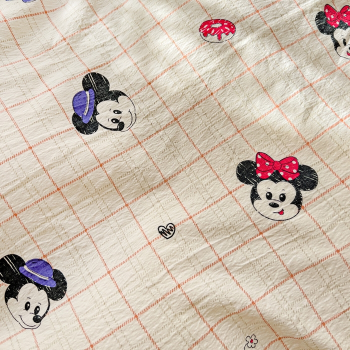 91家纺网 家纺一手货源 找家纺 优选 2026新款加厚云感棉双层纱四件套小碎花被套床单床笠款学生三件套新款直播爆款 微甜米奇