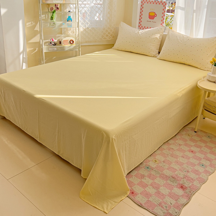 91家纺网 家纺一手货源 找家纺 优选 2026新款加厚云感棉双层纱四件套小碎花被套床单床笠款学生三件套新款直播爆款 小波点