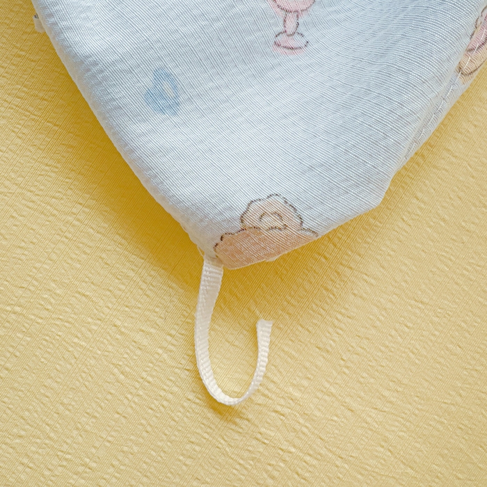 91家纺网 家纺一手货源 找家纺 优选 2026新款加厚云感棉双层纱四件套小碎花被套床单床笠款学生三件套新款直播爆款 小猫时光-蓝