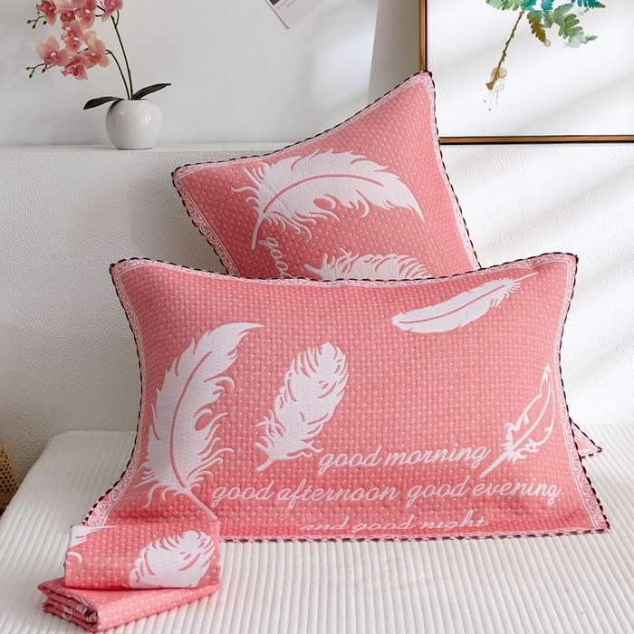 91家纺网 家纺一手货源 找家纺 （总）朴尔家纺-毛巾被 2026新款AB版蜂窝提花锁边立体枕巾