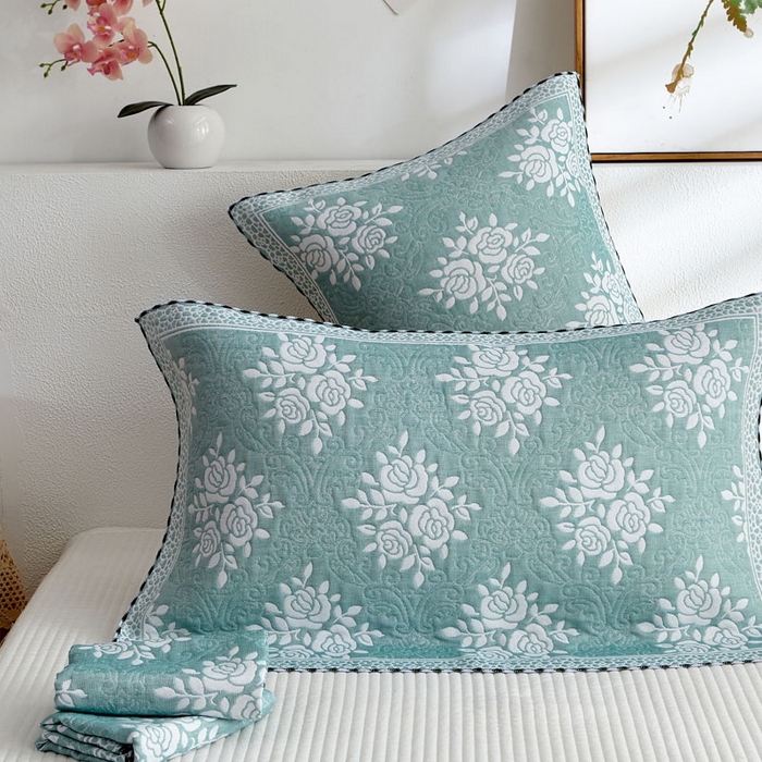 91家纺网 家纺一手货源 找家纺 （总）朴尔家纺-毛巾被 2026新款AB版蜂窝提花锁边立体枕巾