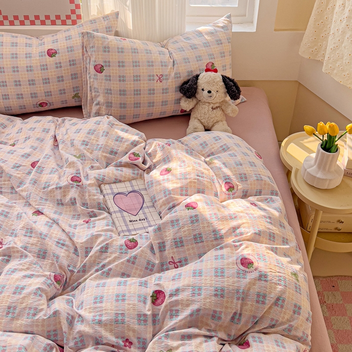 91家纺网 家纺一手货源 找家纺 （总）优选良品 2026新款加厚云感棉双层纱四件套小碎花被套床单床笠款学生三件套新款直播爆款