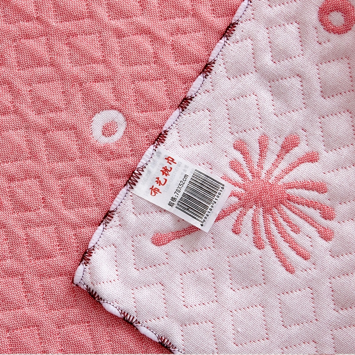 91家纺网 家纺一手货源 找家纺 朴尔家纺-毛巾被 2026新款AB版蜂窝提花锁边立体枕巾 蒲公英飞-粉