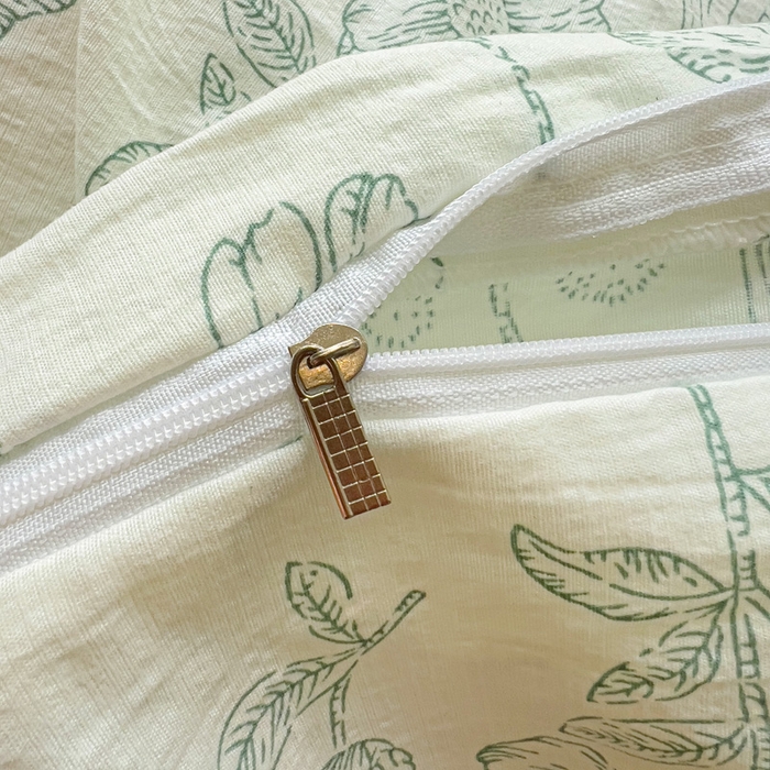 91家纺网 家纺一手货源 找家纺 优选良品 2026新款加厚云感棉双层纱四件套小碎花被套床单床笠款学生三件套新款直播爆款 海像森林